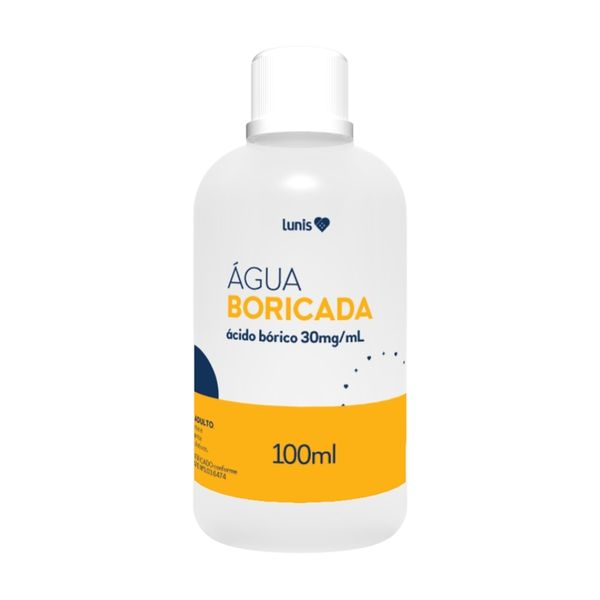 Água Boricada 3% Lunis 100ml Agua Boricada 3% Lunis 100ml